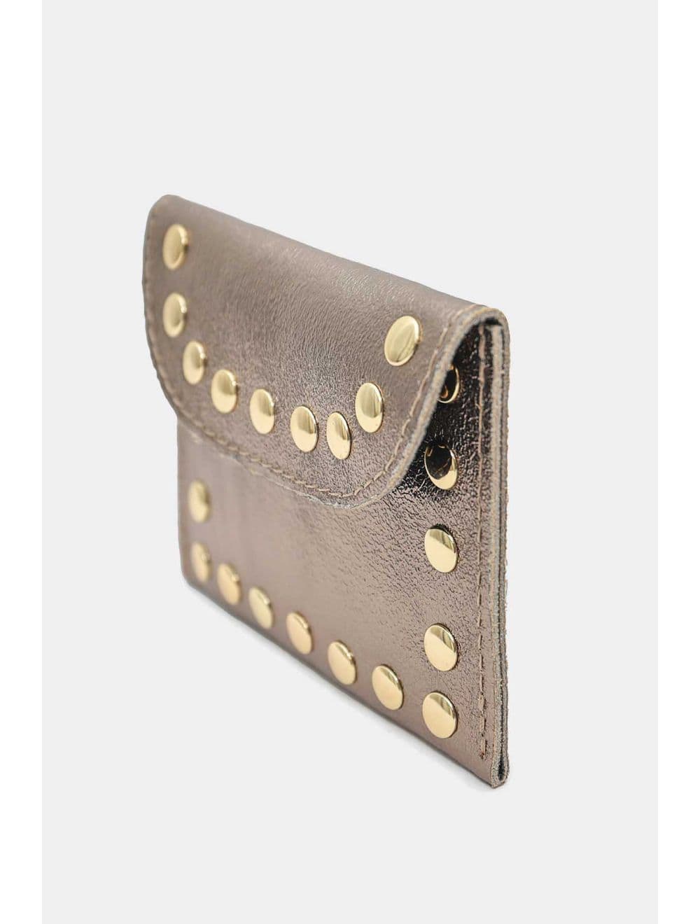 Porte-monnaie En Cuir métallisé 4904B LEINA METAL-Etain — vue 4