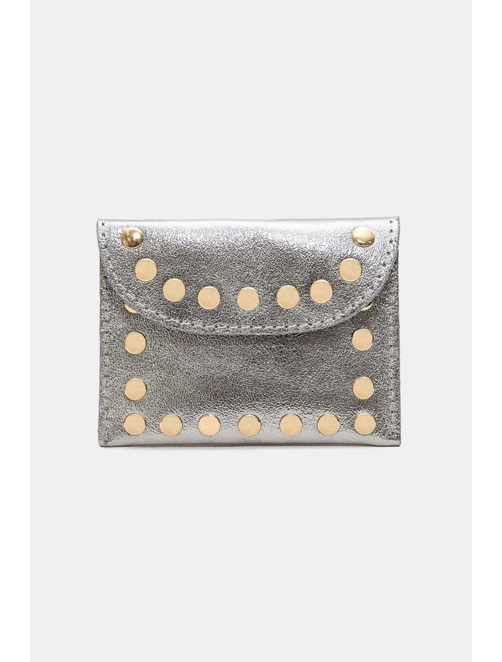 Porte-monnaie En Cuir métallisé 4904B LEINA METAL-Argenté — vue 3
