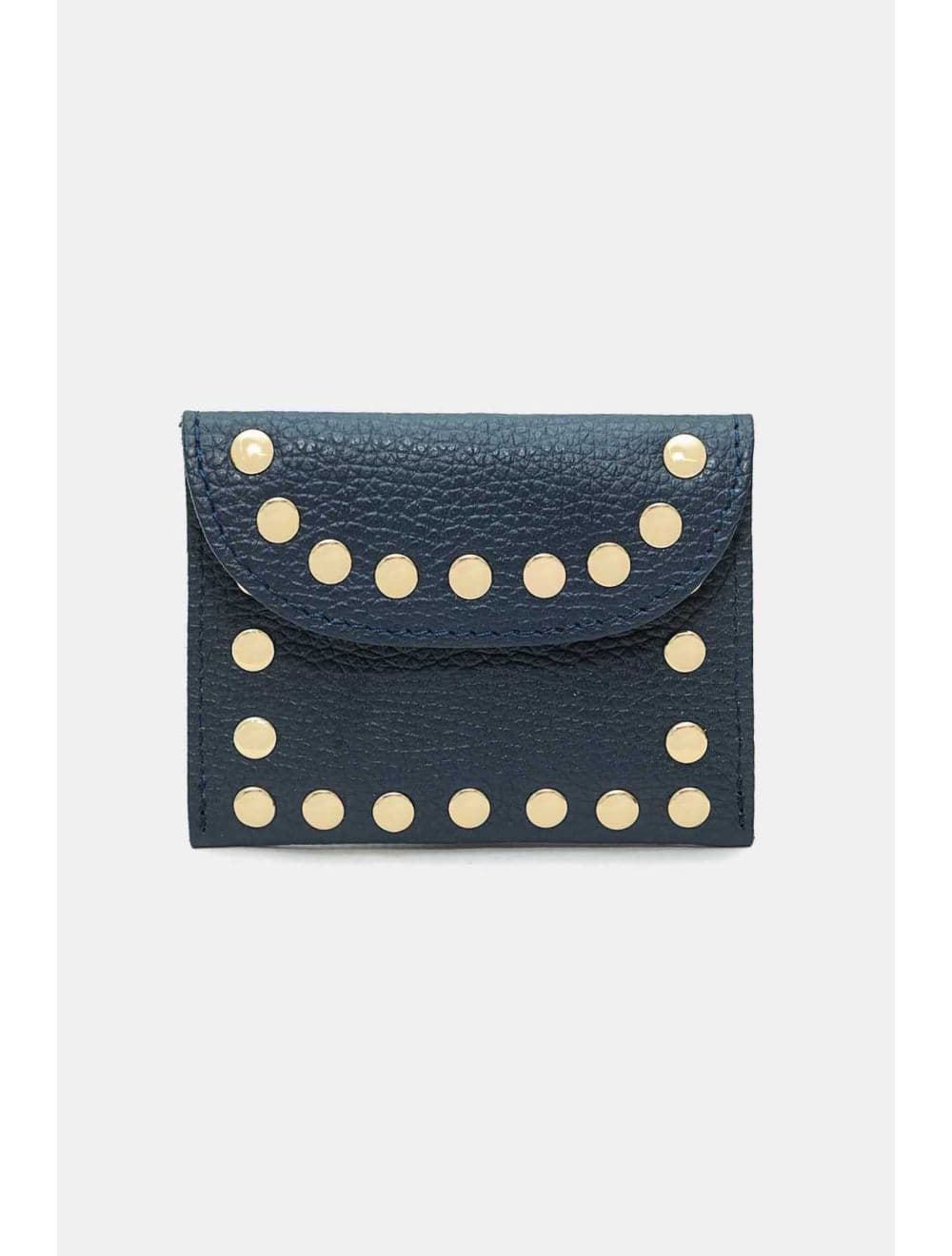 Porte-monnaie En Cuir Vachette Grainée 4904 LEINA-Marine
