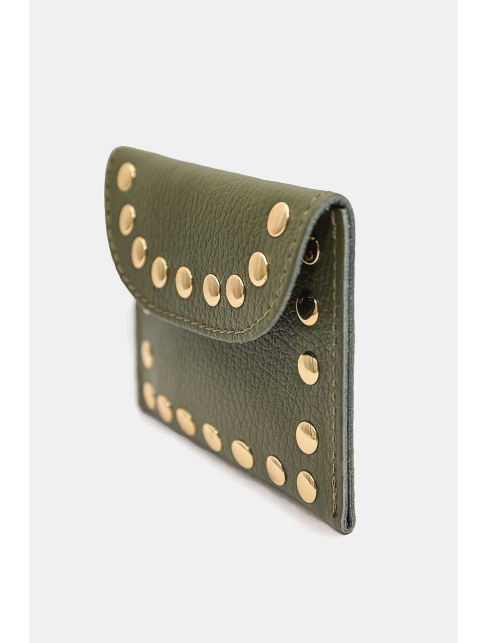Porte-monnaie En Cuir Vachette Grainée 4904 LEINA-Kaki — vue 3