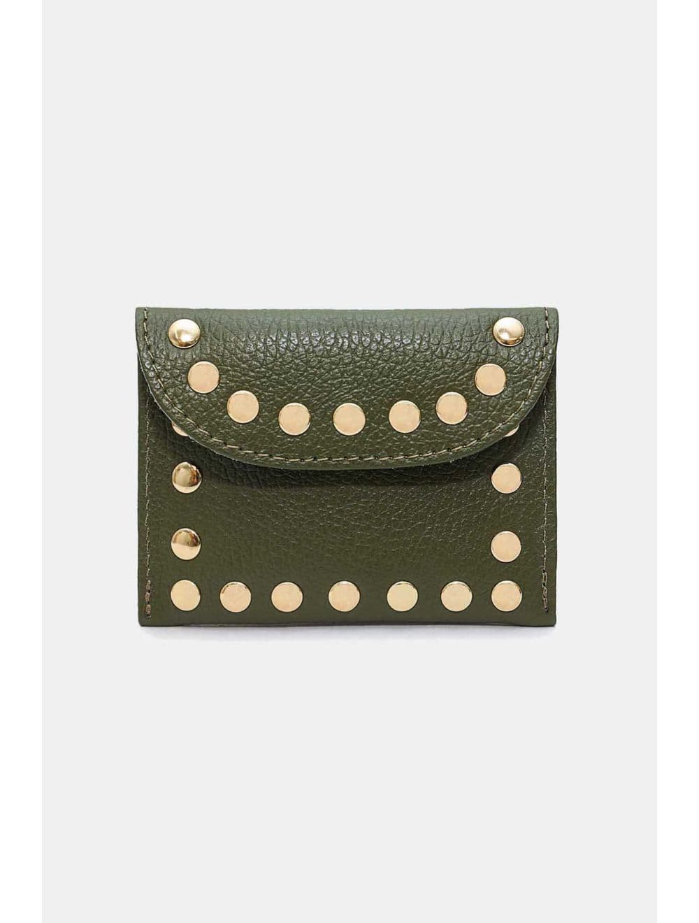 Porte-monnaie En Cuir Vachette Grainée 4904 LEINA-Kaki — vue 4