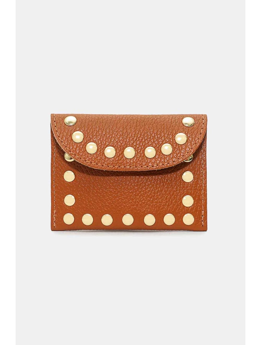 Porte-monnaie En Cuir Vachette Grainée 4904 LEINA-Cognac — vue 3