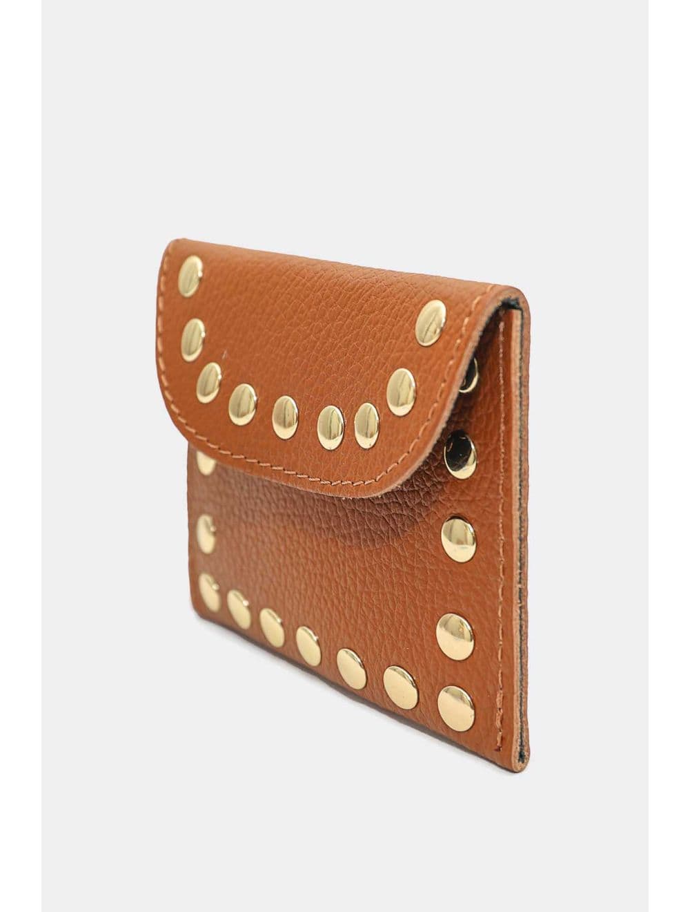 Porte-monnaie En Cuir Vachette Grainée 4904 LEINA-Cognac — vue 4