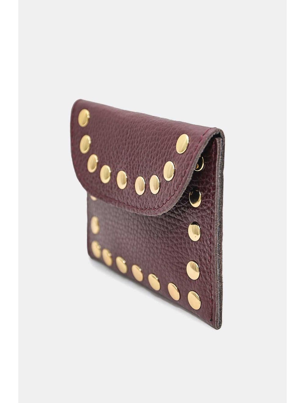 Porte-monnaie En Cuir Vachette Grainée 4904 LEINA-Bordeaux — vue 4