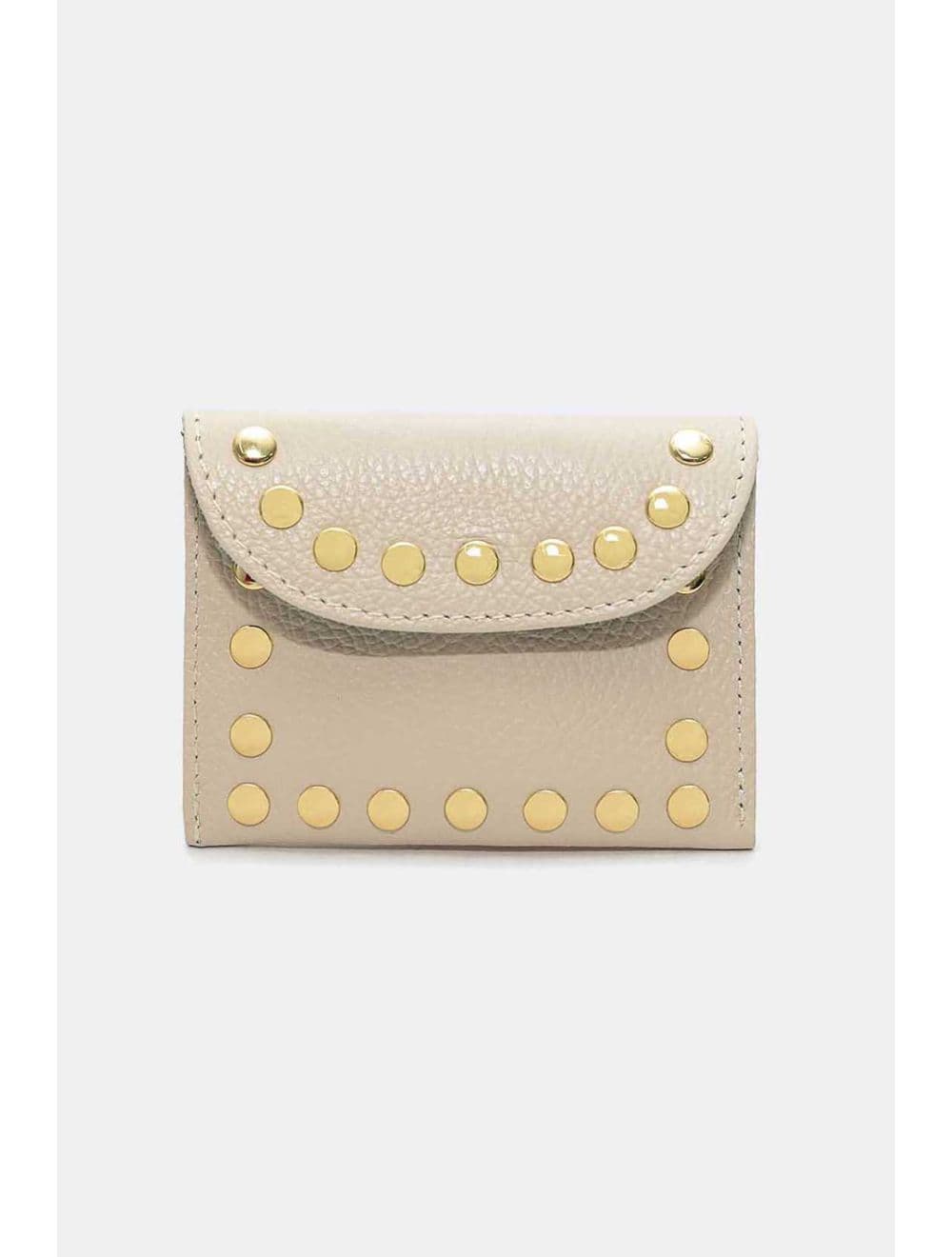Porte-monnaie En Cuir Vachette Grainée 4904 LEINA-Beige — vue 3
