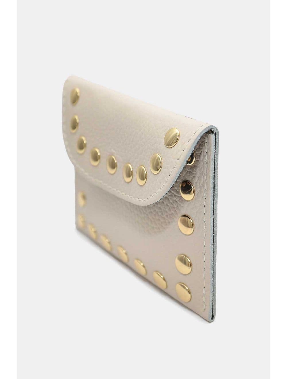 Porte-monnaie En Cuir Vachette Grainée 4904 LEINA-Beige — vue 4