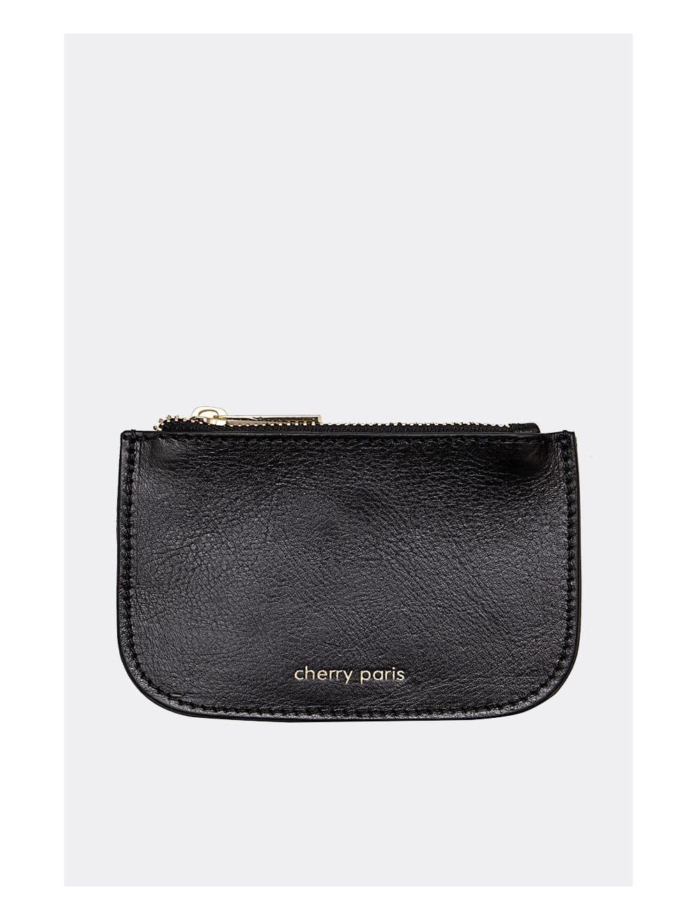 Porte-monnaie Croûte Cuir Vachette-NATHALIE 3999-NOIR