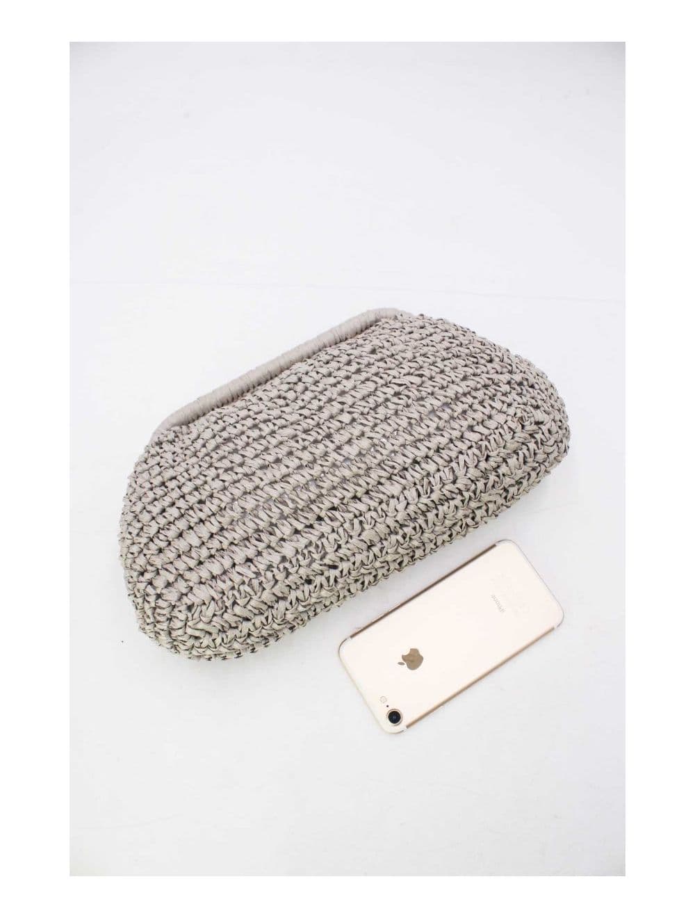 Pochette Structure En Paille 24P-6069-Gris — vue 4