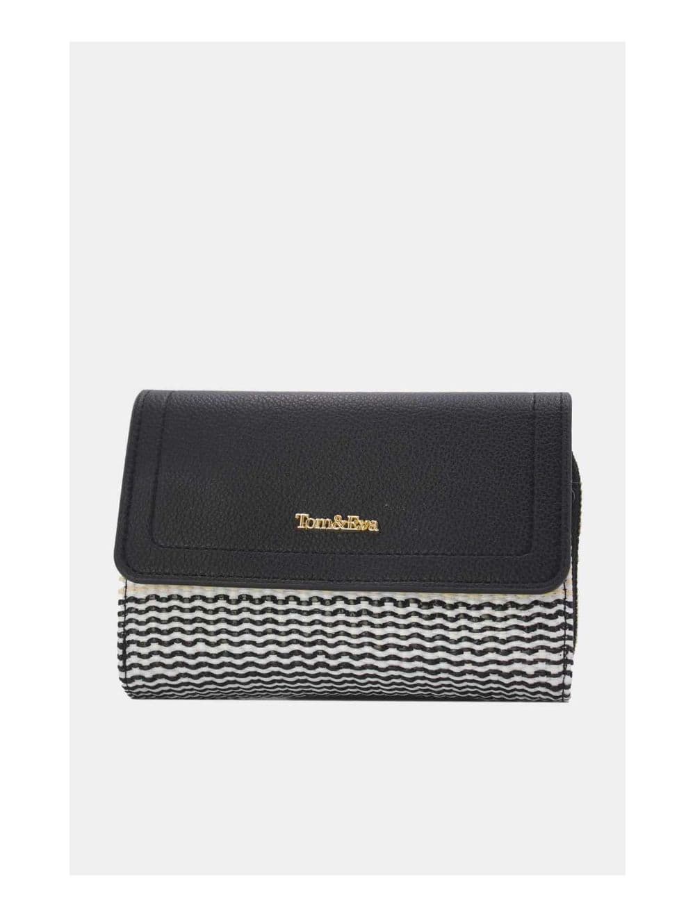 Portefeuille Femme Tressé 24P-5979-Noir