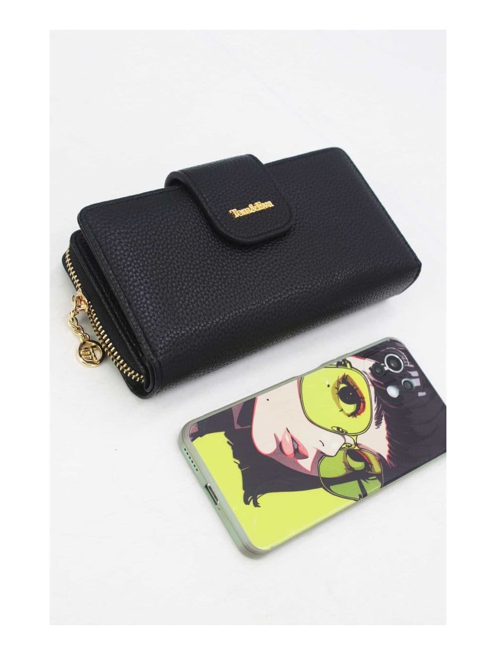 Portefeuille Effet Cuir Grainé 24P-5980-Noir — vue 3