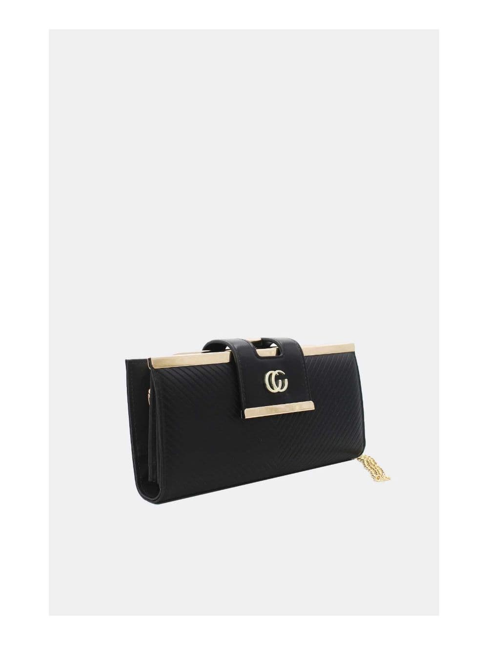 Portefeuille effet cuir decoré par lettres 16D-1350-Black — vue 3