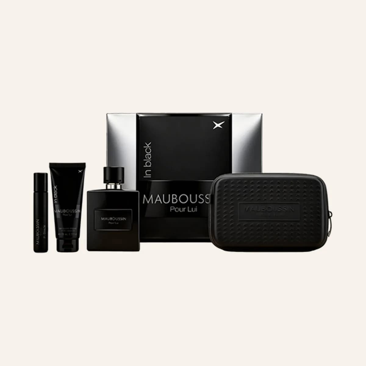 Mauboussin Coffret Pour Lui In Black Eau de Parfum 100 ml + 20 ml + Gel De Douche + Bandouliere