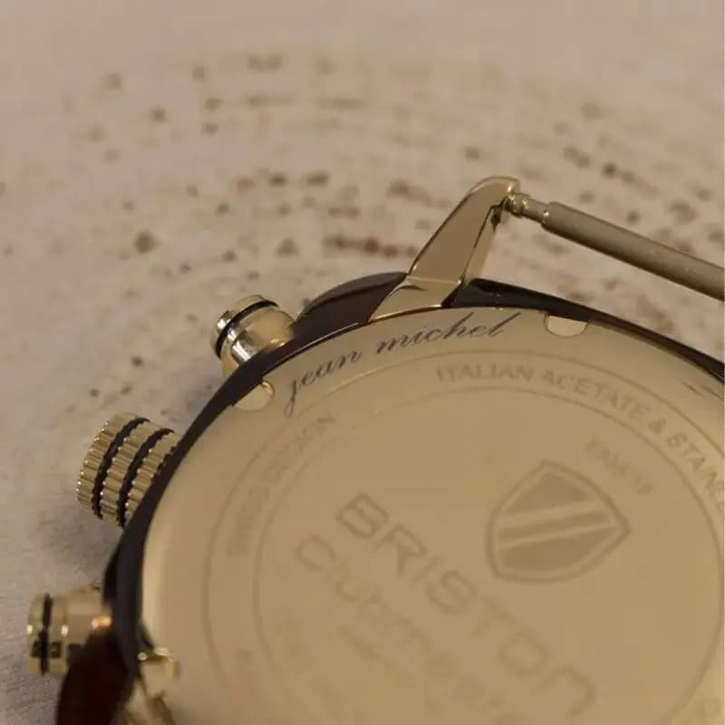 Montre Clubmaster Chrono Acétate Date Bordeaux cadran rouge — vue 5