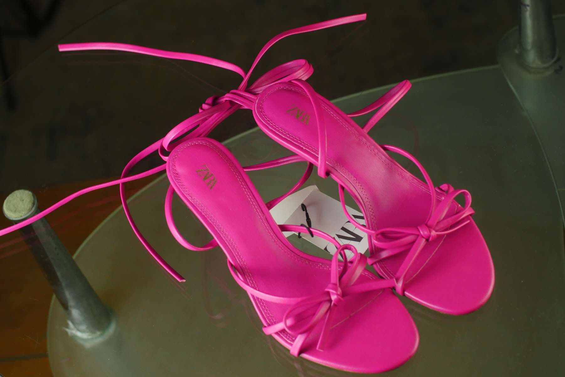 ZARA 39 TALON ROSE