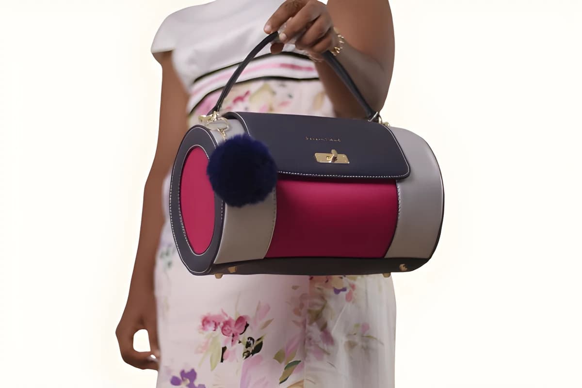 Sac Jacques Esterel UR7771 · Marine, argent et fuchsia