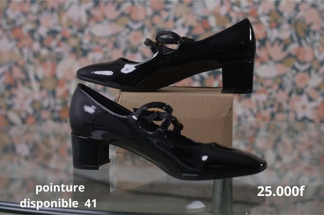 STEPHAN PARIS 41 GROSSE TALON BALLERINE NOIR