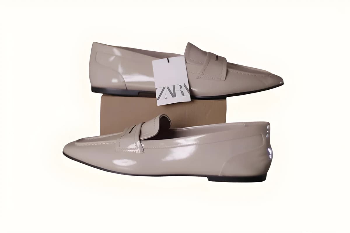 ZARA 40 CHAUSSURE BASSE MAUCASSIN BEIGE