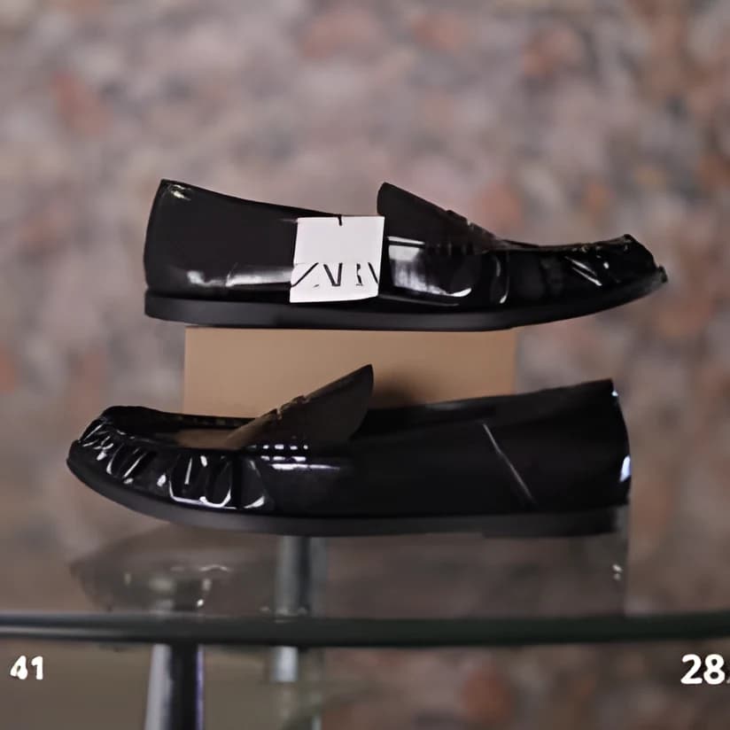 ZARA 41 CHAUSSURE BASSE MAUCASSIN NOIR