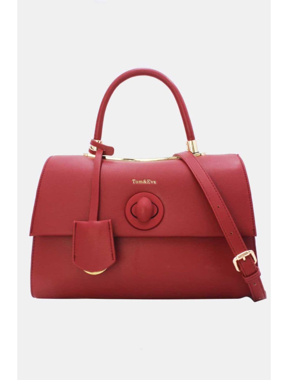 Sac à Main Style Vintage Avec Pendentif 23B-5764P-Rouge