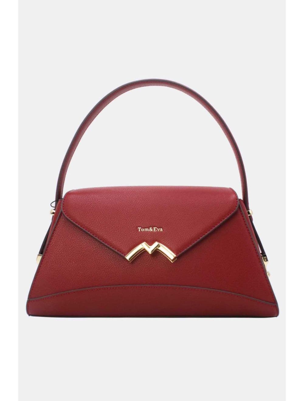 Sac à main Effet Cuir trapèze Chic 25B-6397-Burgundy