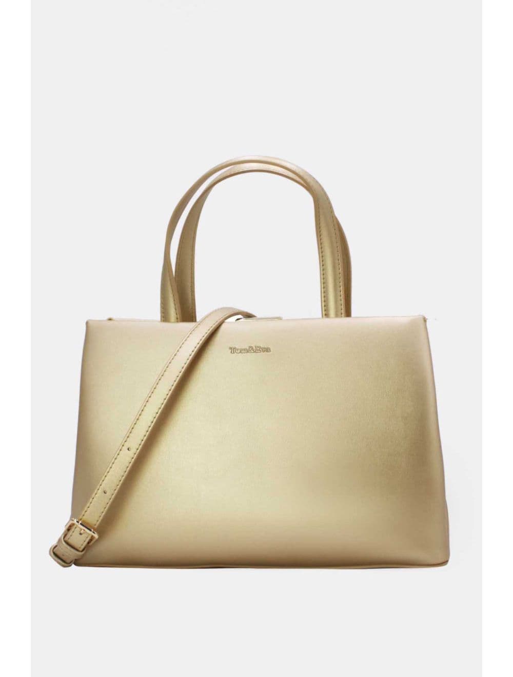 Sac à Main effet Cuir Classique 25B-6418-Or