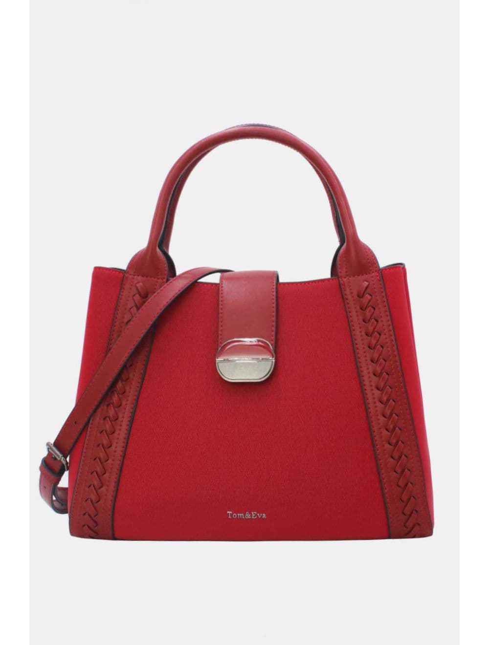 Sac à Main effet Cuir d'agneau 25B-6424-Bordeaux