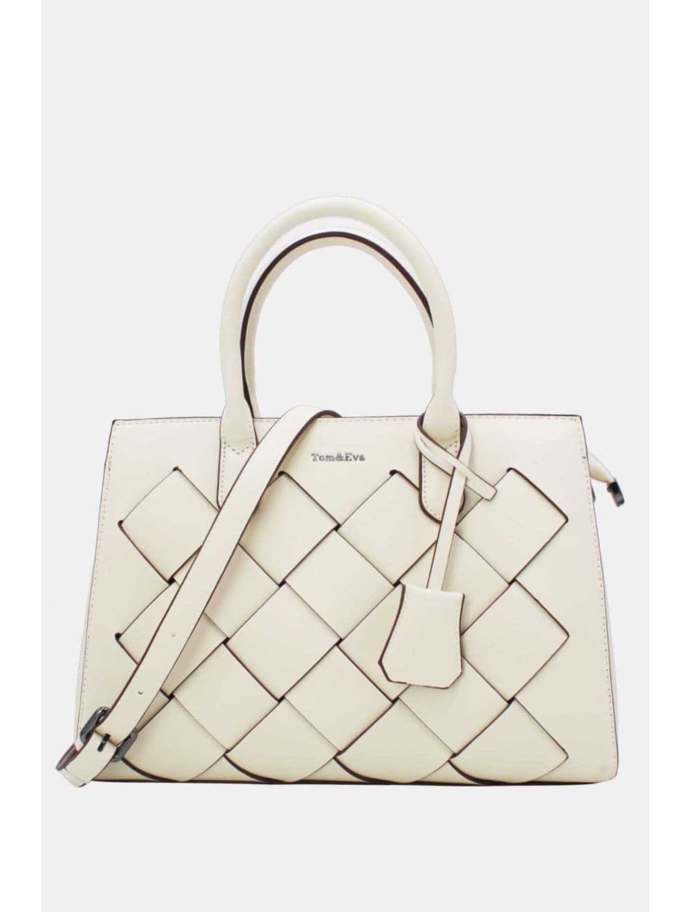 Sac à Main Tressé Avec Pendentif 25B-6398-Beige