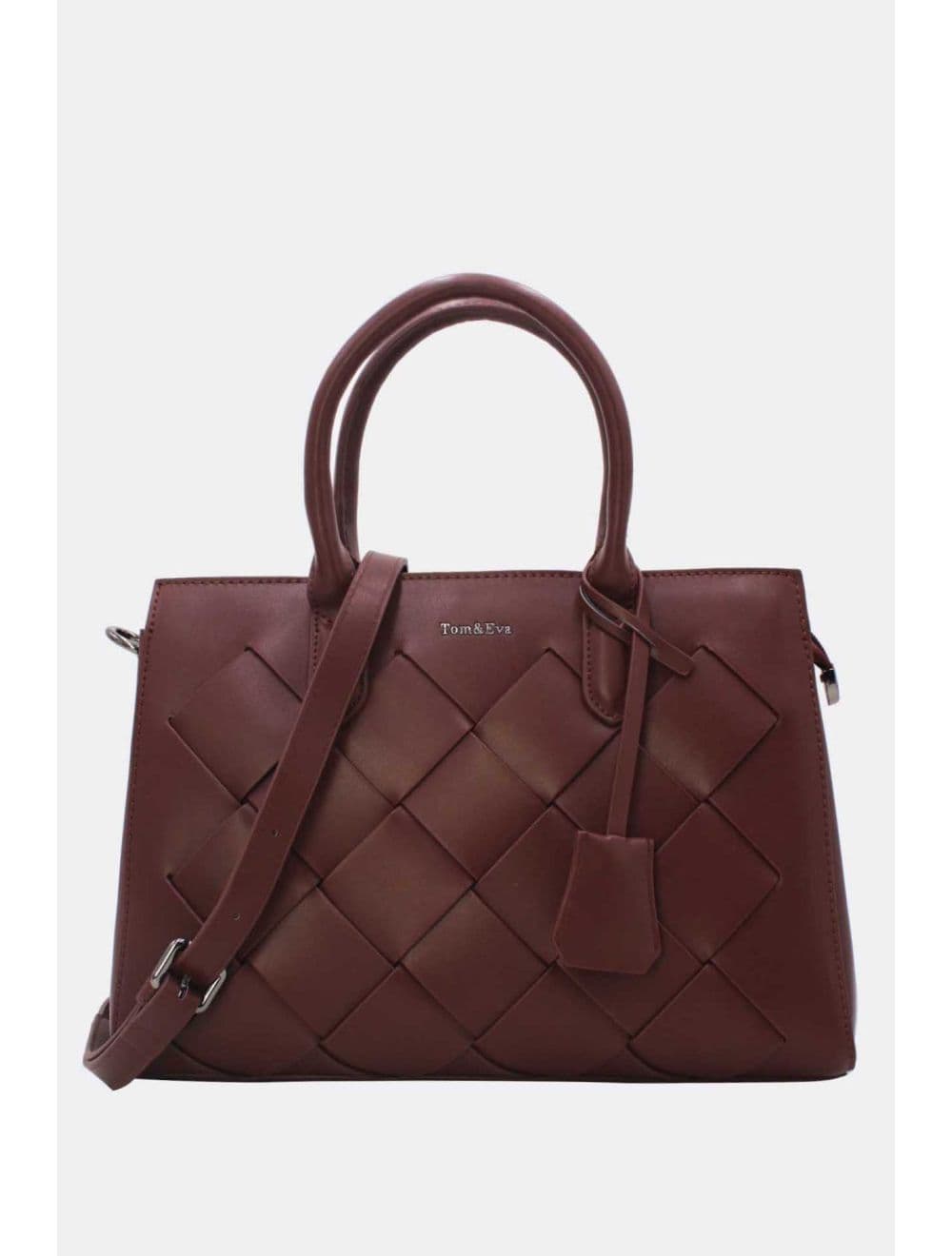 Sac à Main Tressé Avec Pendentif 25B-6398-Café