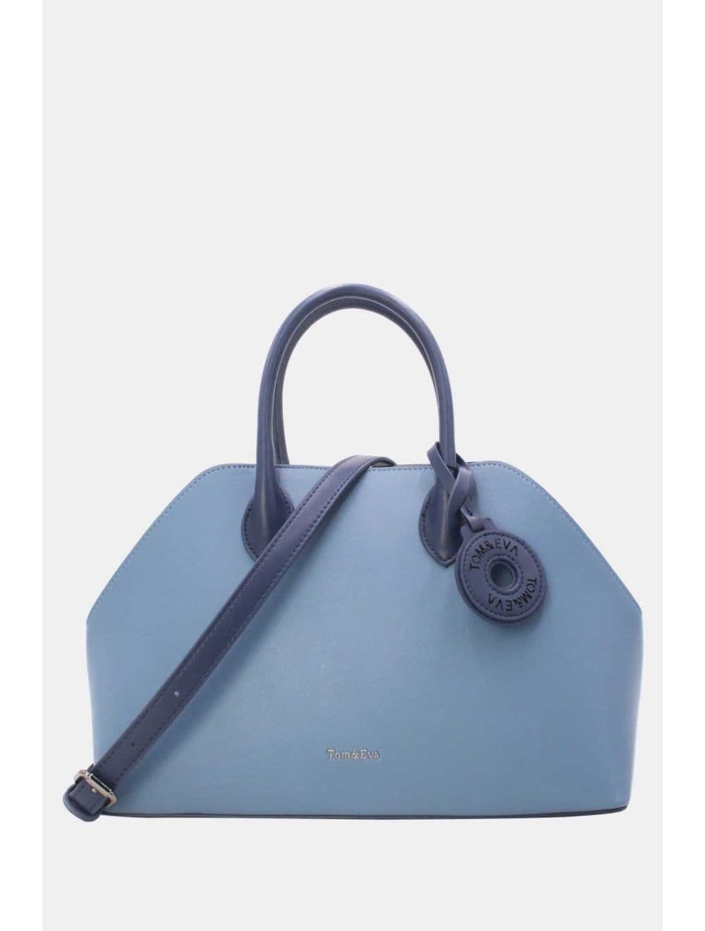 Sac à Main Effet Cuir Avec Pendentif 25B-6368-Bleu