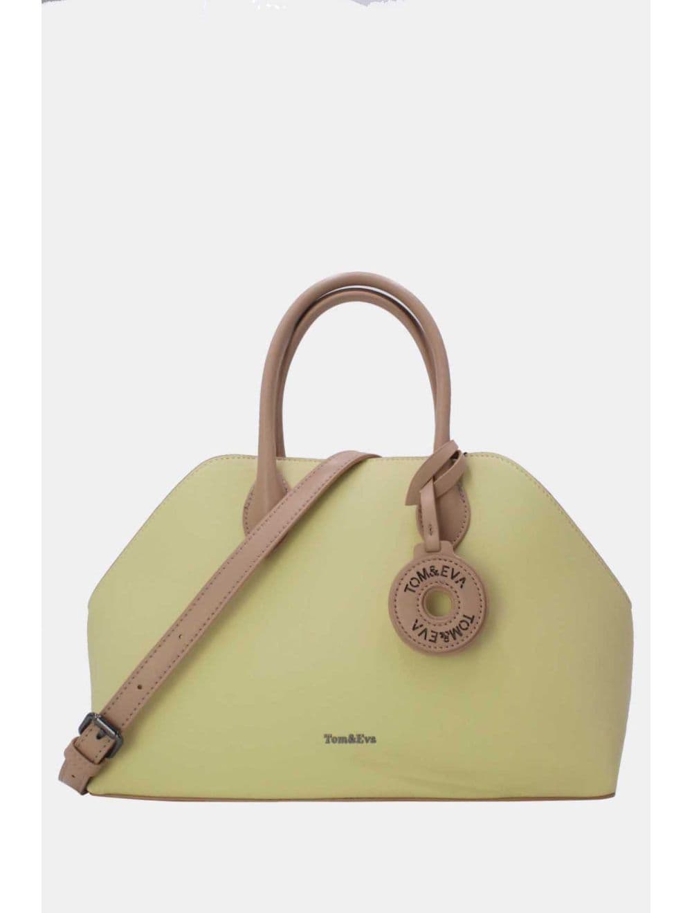 Sac à Main Effet Cuir Avec Pendentif 25B-6368-Jaune