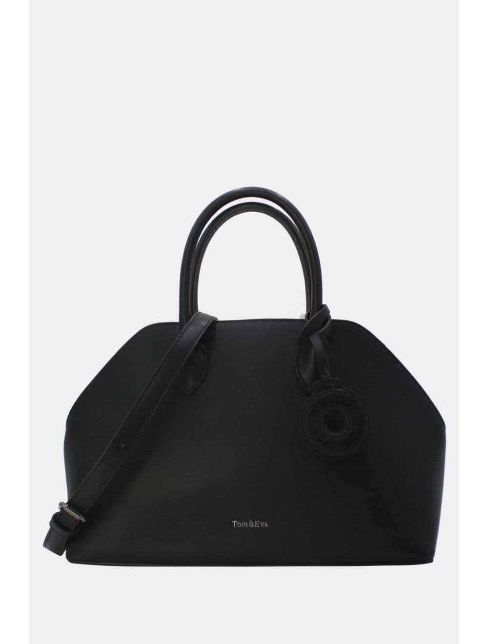 Sac à Main Effet Cuir Avec Pendentif 25B-6368-Noir