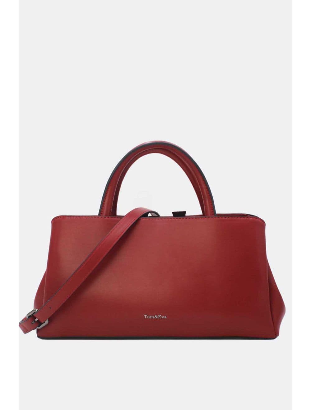 Sac à Main Effet Cuir Classique 25B-6400-Burgundy