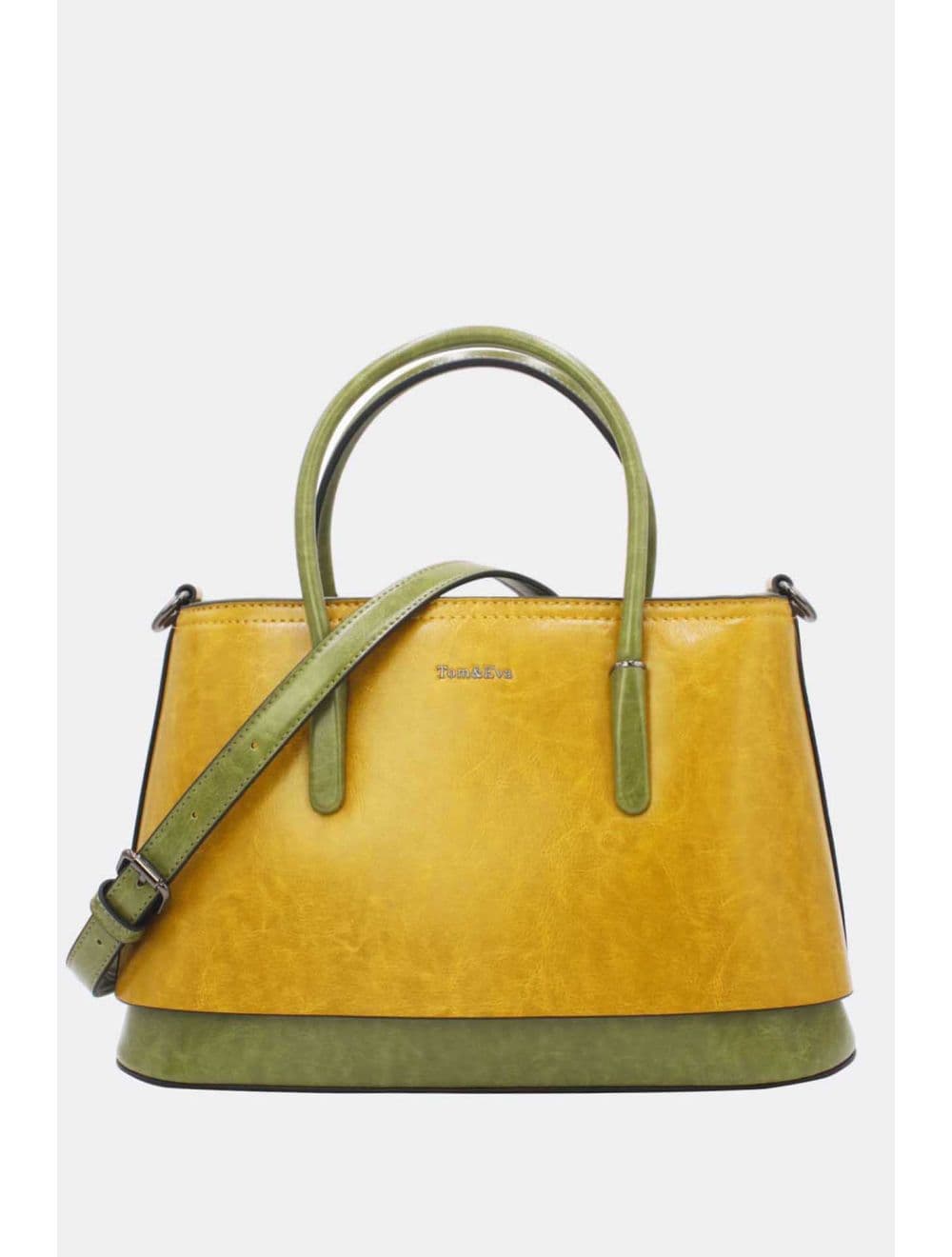 Petit Sac à Main Effet Cuir 25B-6428-Yellow/Green