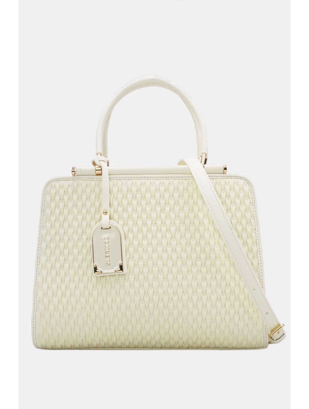 Sac à Main Tissu Avec Pendentif 25B-6317-Blanc