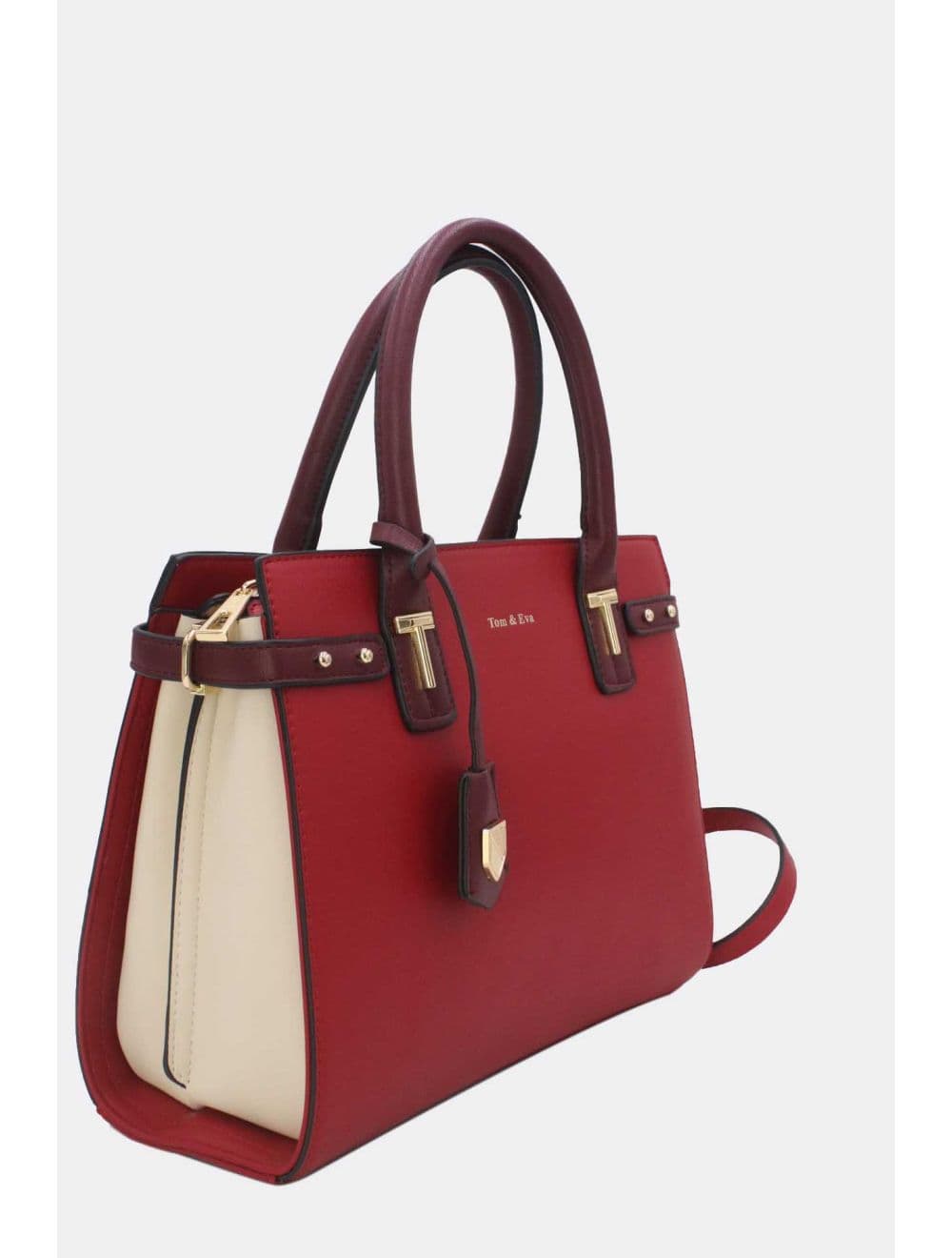 Sac à Main Double Porté Chic-21B-5179-Red/D.Red