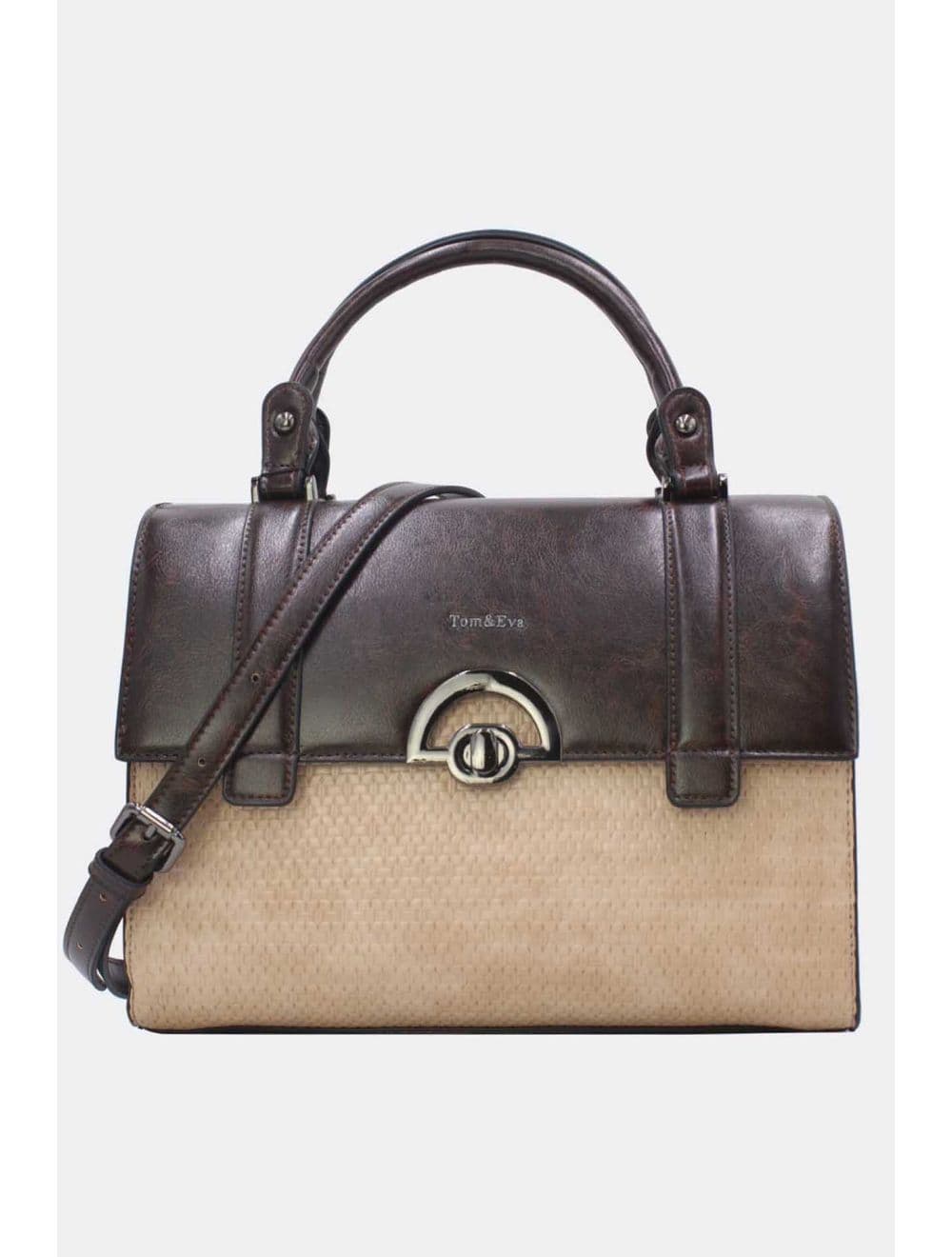 Sac Docteur Effet Tressé 25B-6242-Apricot/Brown