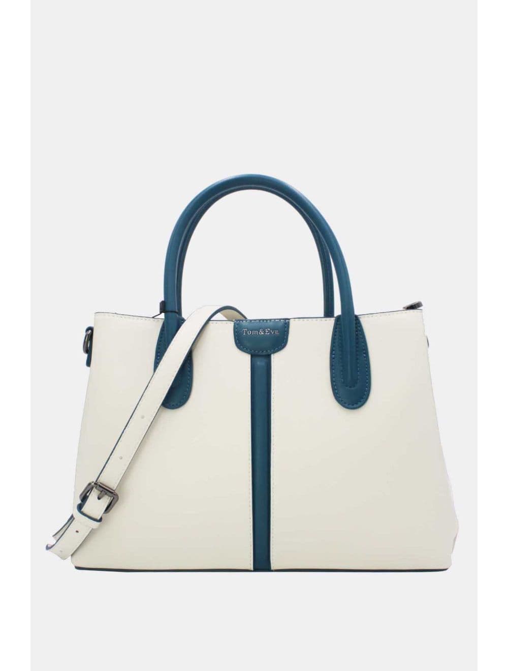 Sac à Main Chic Bicolore 25B-6364-Beige/Blue