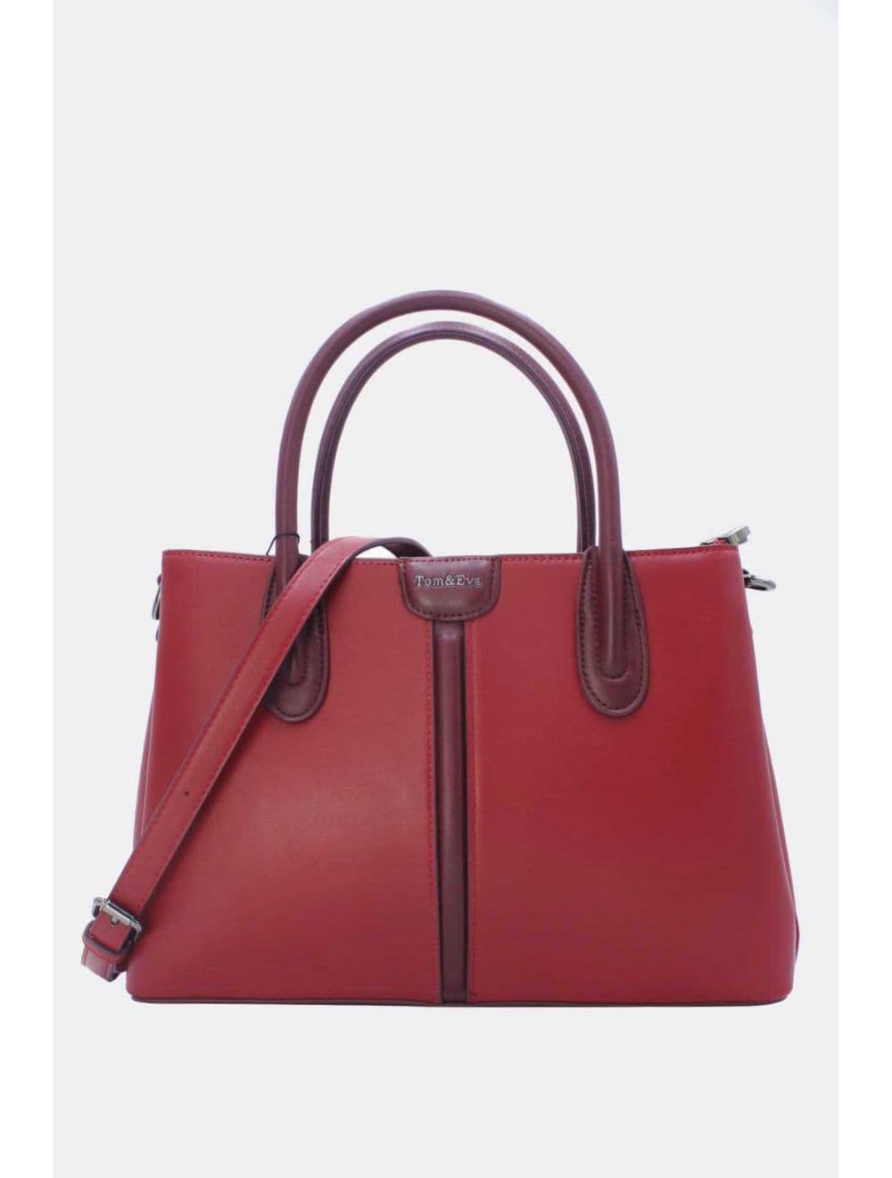 Sac à Main Chic Bicolore 25B-6364-Burgundy