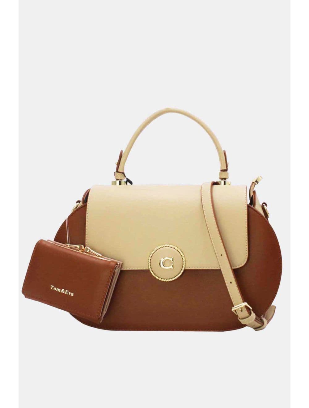 Sac à Main Avec Portefeuille 2 in 1-25B-6313-Beige
