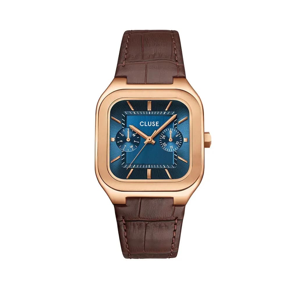 Montre Cluse Quadrus Multifonction Bleu