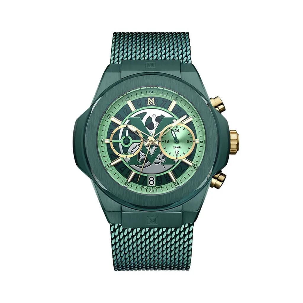 Montre Montignac Round Chrono Vert