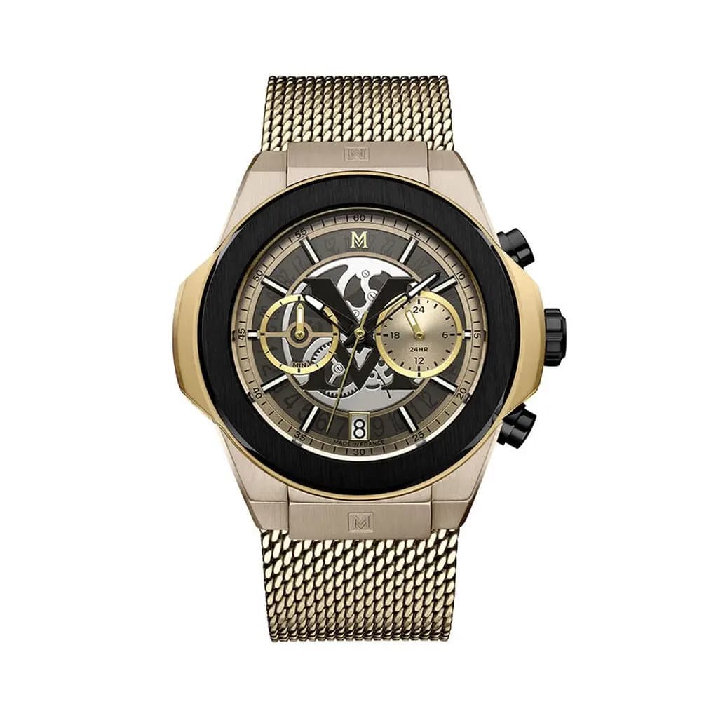 Montre Montignac Round Chrono Champagne