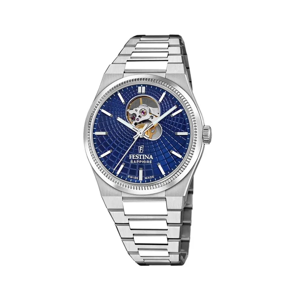 Montre Festina Swiss Made Automatic 40 Bleu
