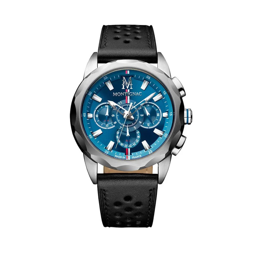 Montre Montignac Round Multifonction Bleu