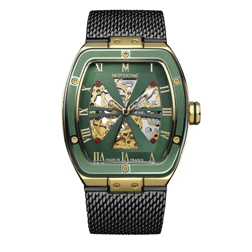 Montre Montignac Tonneau Automatique Vert