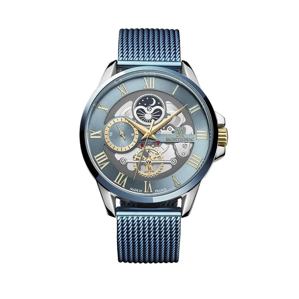 Montre Montignac Round Bleu
