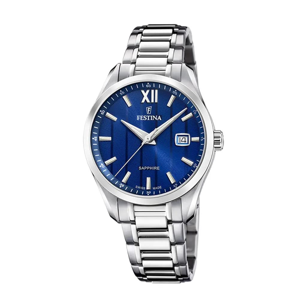 Montre Festina Swiss Made 37,5 Bleu London