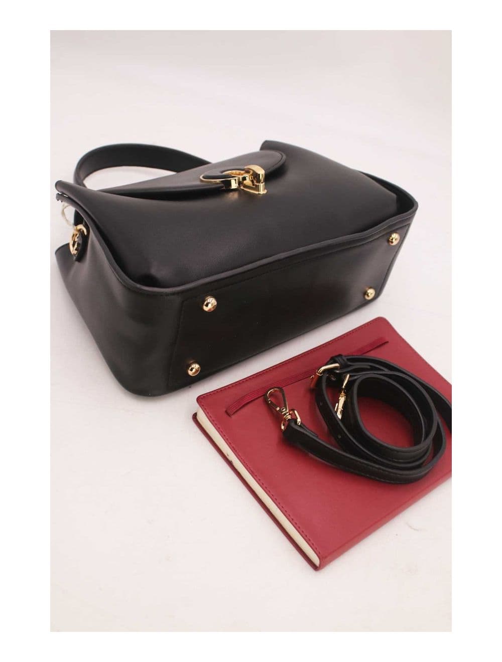 Sac à Main Femme Vintage à Boucle Design Lune 6961-Noir
