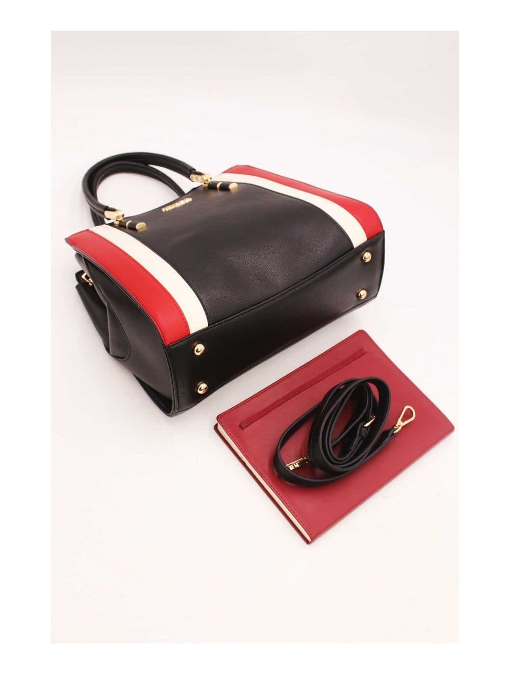 Sac à Main Multi Compartiments Patchwork 23B-5743-Noir