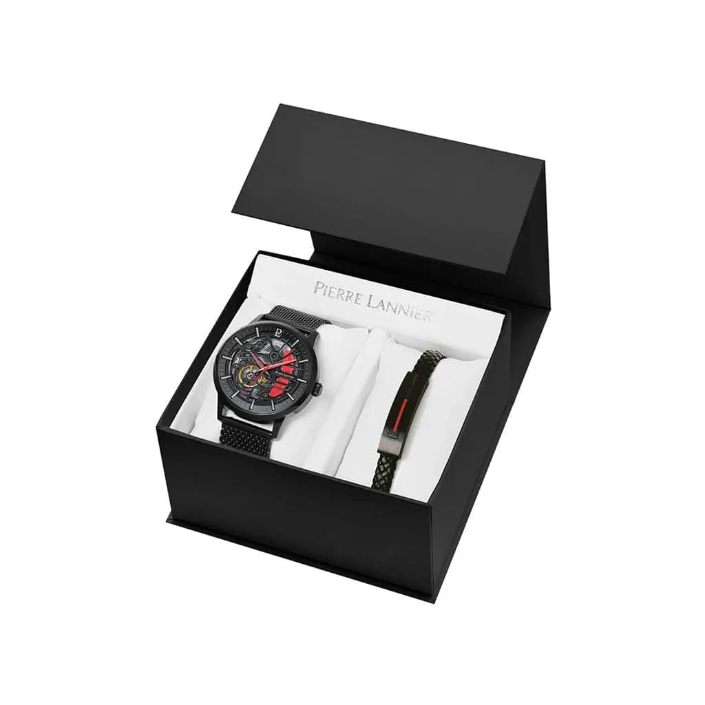 Coffret De Montre Pierre Lannier Paddock Noir